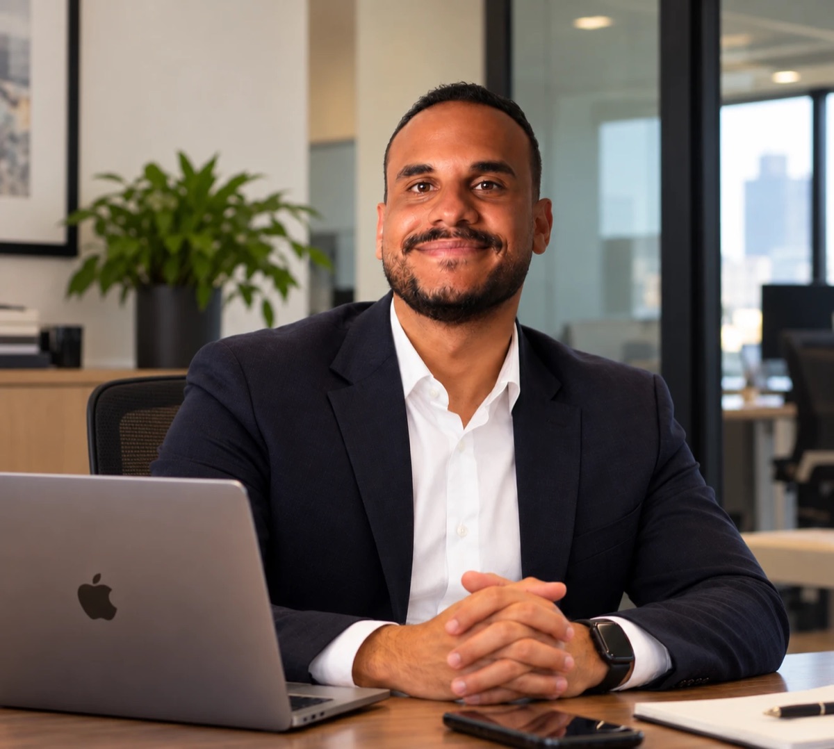 Omar Youssef at his desk